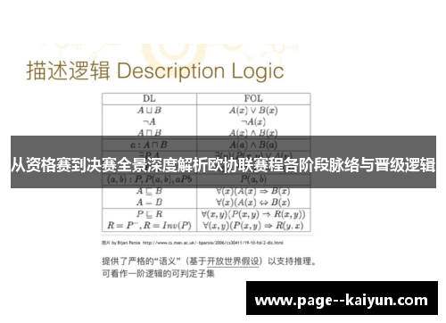 从资格赛到决赛全景深度解析欧协联赛程各阶段脉络与晋级逻辑 从资格赛到决赛全景深度解析欧协联赛程各阶段脉络与晋级逻辑